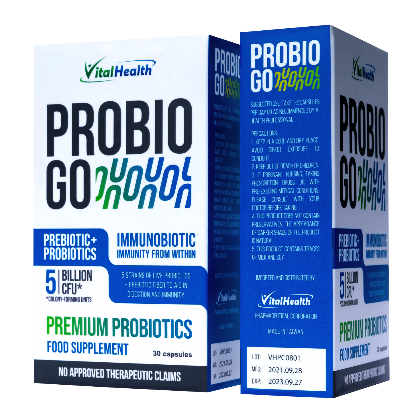 ProbioGo premium probiotic + prebiotic + immunobiotic. Go for better digestion. Go for enhanced immunity. Go for improved energy. Vital Health Philippines