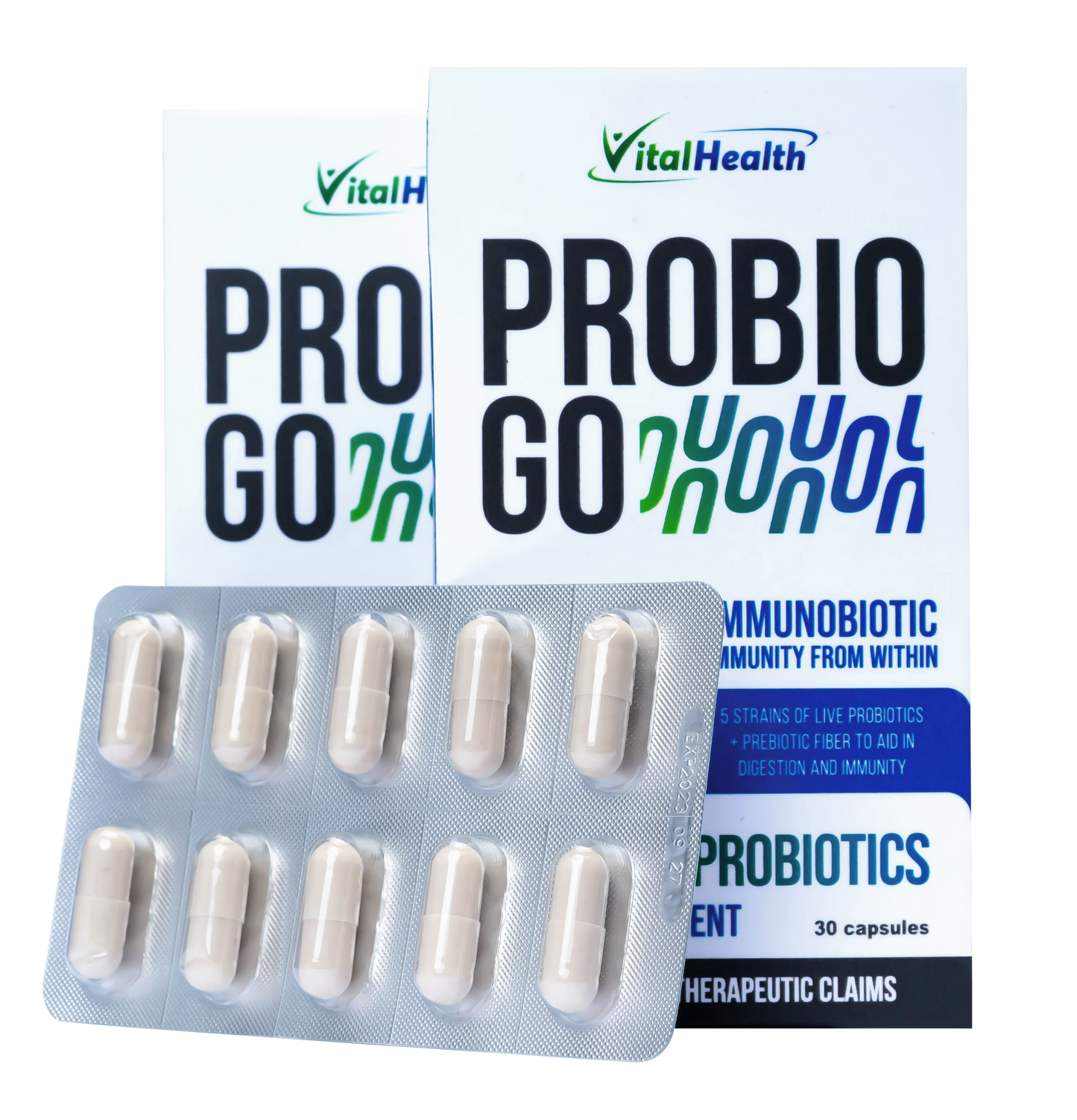 ProbioGo premium probiotic + prebiotic + immunobiotic. Go for better digestion. Go for enhanced immunity. Go for improved energy. Vital Health Philippines